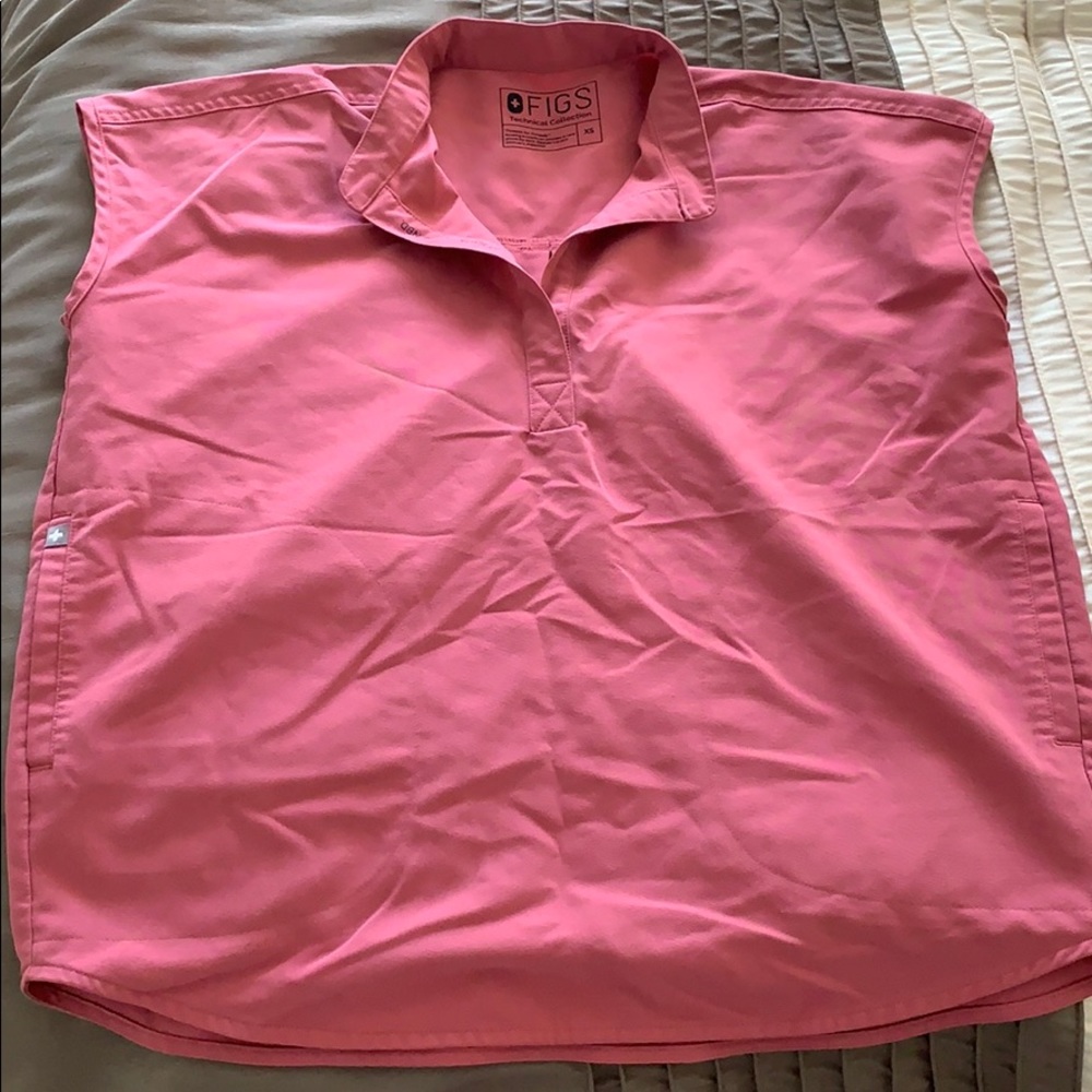 Rafaela Mandarin Collar Scrub Top - XS